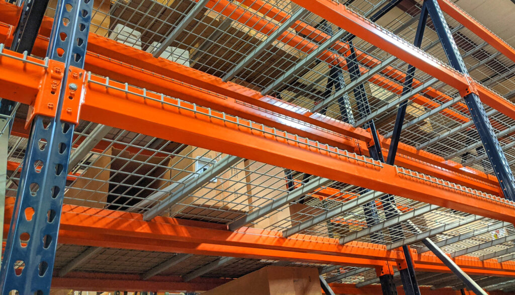 Used pallet rack wire decking installed for greater visibility and efficiency. Used wire decking suppliers in Texas. 