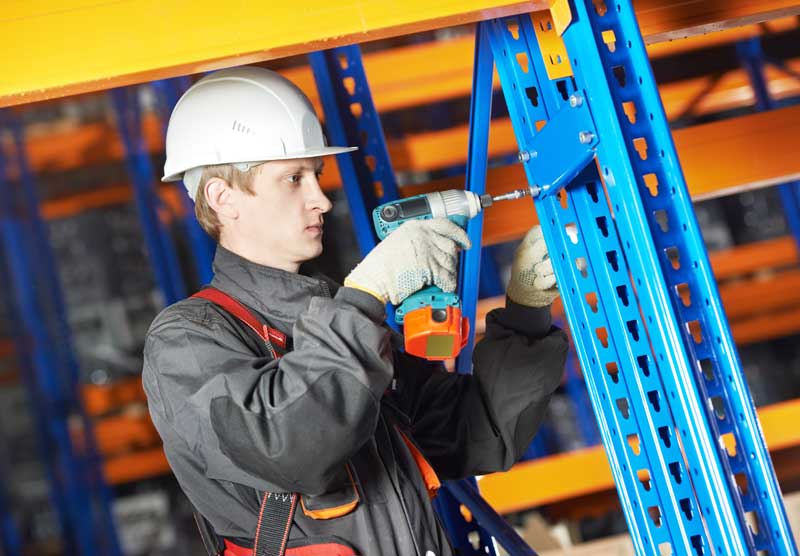 installation of new and used pallet racks img
